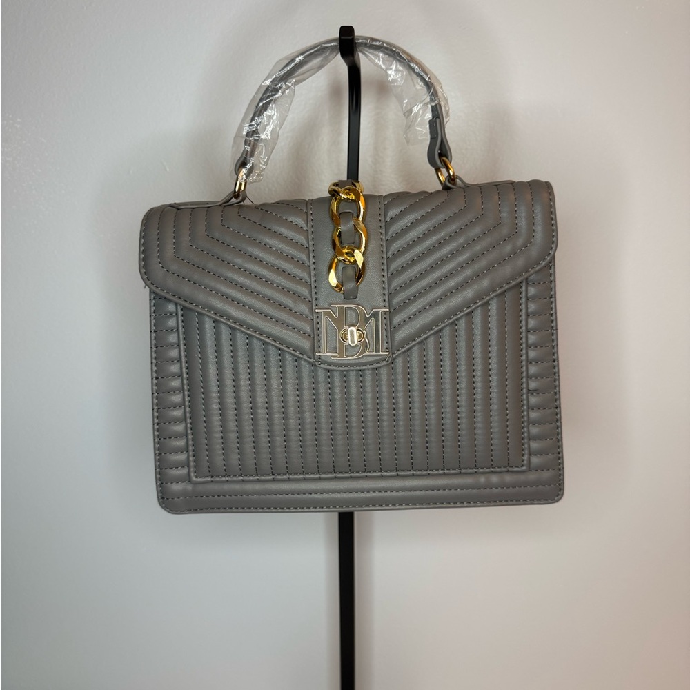 Bradley Mischka gray quilted bag